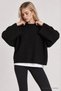 Selanik Knitted Oversize Sweater Lkr0002 Black - 3