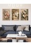 Textured Appearance Floral Landscape and Lily 3 Piece Wooden Framed Painting Act - 4