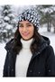 Black and White Women's Leopard Pattern Angora Beanie Soft Flexible Foldable Winter Hat - 2