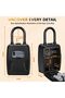 Metal Key Lock Box with Shackle, 4-Digit Combination, Wall Mounted - 2