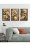 Textured Appearance Soft Tree and Flower 3 Piece Wooden Framed Painting Act - 3
