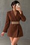 Women's Wide Elastic Belt with Stones – Flexible Belt – Stylish Dress and Coat Belt - 4