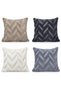 Wellsoft Decorative Throw Pillow Cover_Embossed Textured Plush Seat Sofa Cushion Cover 42X42 Decorative Modern 1 Piece Soft Cover - 3