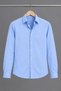 Men's Classic Collar Long Sleeve Buttoned Slim Fit Blue Shirt - 6