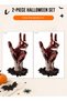 Halloween Window Stickers, 3D Horror Bloody Hands Window Sticker, Waterproof Spooky Bathroom Window Sticker for Halloween Party Home Decor