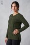 Winter Clover Patterned Stoned Slit Lycra Women's Mother Combed Cotton Blouse - 2