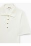 Buttoned Short Sleeve Polo Neck Knitwear Sweater - 3