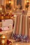 1973 Bridal Bath Dowry Package 5 Pieces (Brown) Gift Set of 5 Special Peshtemal, Silk Pouch, Facial Pouch, Soap, Tulle Bag (5 Pieces) - 3