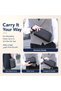 Men's Handbag with Combination Lock, Black - 7