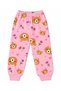 Girl's Cotton Cotton-Padded Pink Teddy Bear Patterned Eye Patched Long Sleeve Winter Pajama Set - 5