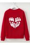You Are Loved Printed Cotton 3 Thread Threaded Crew Neck Oversize Sweatshirt
