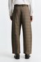 Barrel Fit Plaid Trousers - 5