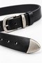 Metal Toe Genuine Leather Belt