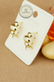 Xuping Earrings - Xuping 1.5cm Stone Oval Arpa Hoop Model Gold Hoop Earrings Do Not Tarnish - 3