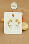 Xuping Earrings - Xuping 2cm Stone Rose Nail Model Gold Hoop Earrings Do Not Tarnish - 2