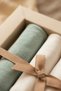 100% Cotton Set of 7 Mouth Wipes and Baby Drool Wipes with Special Box Green-Cream - 5