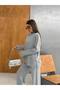 Turtleneck Oversize Knitwear Set with Elastic Waist and Wide-Legged Pants Two-Piece Set - 4
