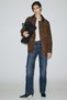 Collared suede jacket - 4
