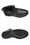 Rubber Sole, Lace-Up, Zippered, Black Leather, Genuine Leather, Fleece Lined Men's Boots 600531 - 5