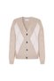 Intarsia Knit Stone Detailed Beige Knitwear Cardigan - 6