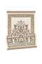 Mustard Ivy Pattern Velvet Prayer Rug with Pouch - 4