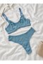Cotton Comfort Stretch Underwire Plain Cotton Bra Panties Underwear Set - 3