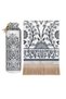 Gray Ivy Pattern Velvet Prayer Rug