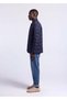 Men's Slim Fit Navy Blue Coat - 3