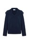 Rib Detail Navy Blue Cashmere Knitwear - 6