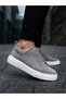 Ba0581 Men's Sneaker Daily Casual Sports Shoes Gray Suede White Sole - 2
