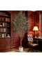 150cm Artificial Olive Tree with White Planter, Adjustable Branches, Indoor Outdoor Faux Tree, Realistic Olive Leaves, Weather-Resistant, No Maintenance, Patio Porch Living Room Decor - 2
