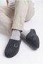 Men's Suede Textured House Slippers Closed Toe Open Back Soft Plush Winter Comfortable Slippers - 3