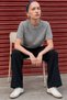 Women's Short Sleeve Crew Neck Premium Gray Sweatshirt - 5