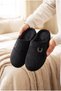 Men's Suede Textured House Slippers Closed Toe Open Back Soft Plush Winter Comfortable Slippers