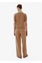 High Rib Brown Cashmere Knitwear Trousers - 4