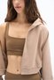 Women's 3 Thread Cotton Hooded Zipper Sweatshirt and Wide Leg Sweatpants - Sweat Suit Set - 3