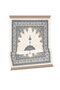 Smoked Palace Pattern Velvet Prayer Rug with Pouch - 4