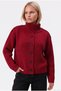 Women's Walf Red Knitwear Cardigan with Stand Collar and Epaulettes - 4