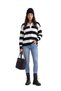 Thick striped long sleeve polo collar t-shirt - 3