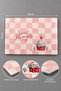 Glass Cutting Board Sweet Moments Powder Pink Checkered Cupcake Themed - Glass Cutting Board |   25cm X 35cm - 6