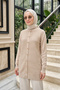 Buttoned Front Knitwear Cardigan 605 Beige - 4