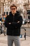 Men's Seasonal Hooded Black Thick Coat - 5