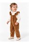 Velvet Ruffled Baby Girl Salopet Set