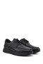 Men's Black Lace-Up Genuine Leather Shoes - 3