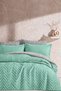 Double-Sided Quilted Double Bedspread Set Mi̇nt