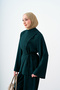 Women's Chinese Buttoned Stand Collar Suit Green - 3