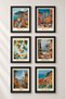 6 Piece Naples, Milan and Rome Framed Art Set Italy Posters Wall Decor Sixmx15