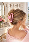 Women's Vintage Pink Rectangular Hair Clip |   Tight Grip |   Large Size Hair Clip - 3