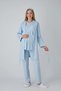 Guipure Lace Detailed V-Neck Buttoned Maternity Pajama Set with Maternity Dress, Set of 3