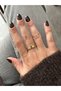Gold Steel Tarnish Free Stone Ring - 4
